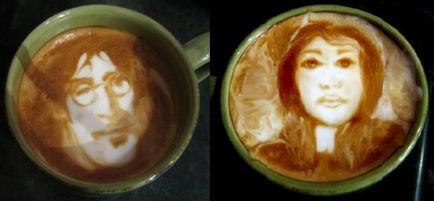 Faceți desene frumoase într-o ceașcă de cafea