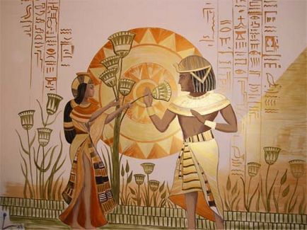 Egyiptomi stílus a belső (beltéri stílusú) Egyiptomi stílus a belső