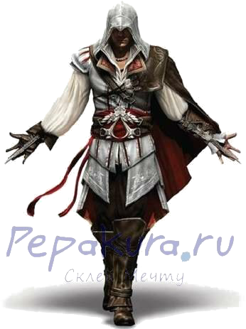 Figurina lui Ezio, pepakura