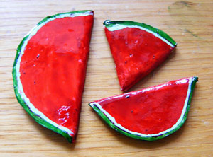 Figurák műanyagból „görögdinnye” képkeret