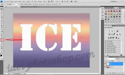 Photoshop útmutatók kezdőknek - do jég felirattal