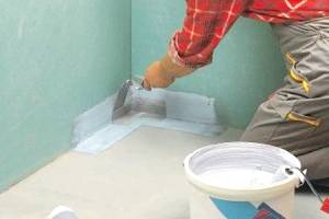 Impermeabilizarea impermeabilizării podelei și a pereților de baie, complet