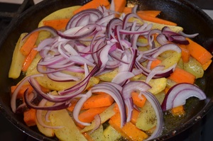Ідеально смажену картоплю з гарбузом рецепт з фотографіями