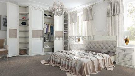 Interior al unui dormitor cu mobilier alb - arta de a crea un design universal