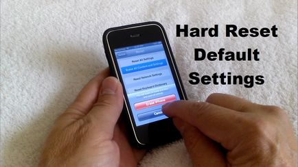 Iphone - resetare hard și hard resetare