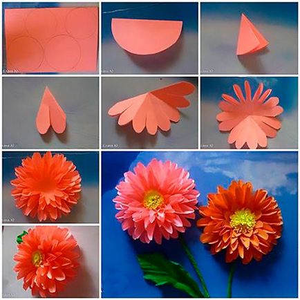 Ce culori pot fi făcute din hârtie unde să găsești modele de a face flori