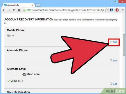 Modificarea setărilor de recuperare a contului în e-mail