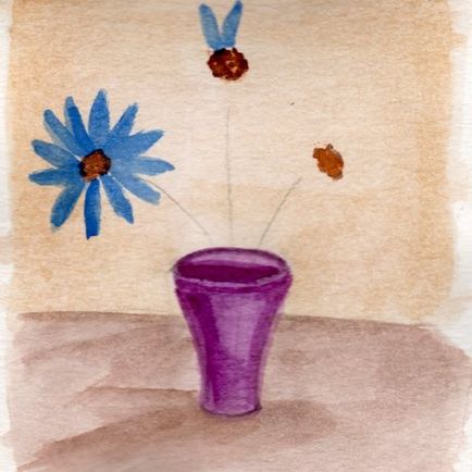 Як намалювати фарбами букет квітів на 8 березня, expertoza