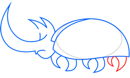 Cum să atragă un gândac de rinocer (desen cu copii) - un laborator de animație pentru toți