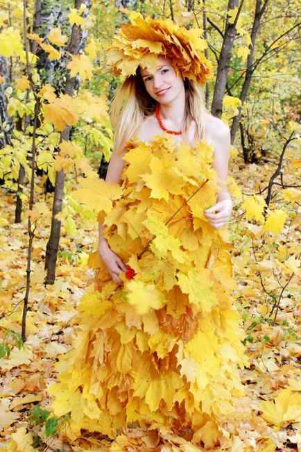 Як зробити плаття на міс осінь