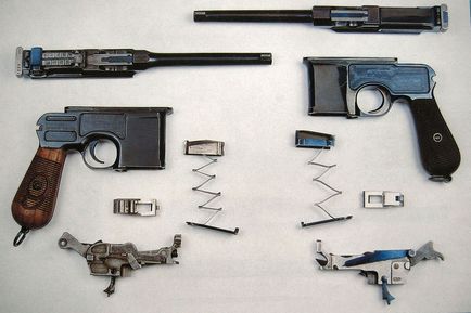 Carte de arma Mauser to-96 (mauser c96), interacțiunea dintre părți și mecanisme