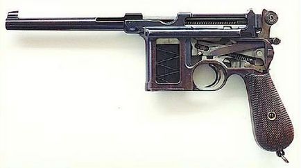 Book pisztolyt Mauser-96 (Mauser C96) eszköz interakció mechanizmusok és alkatrészek