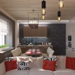Gyönyörű nappali belsőépítészeti trendi tini szoba 40 négyzetméteres falat