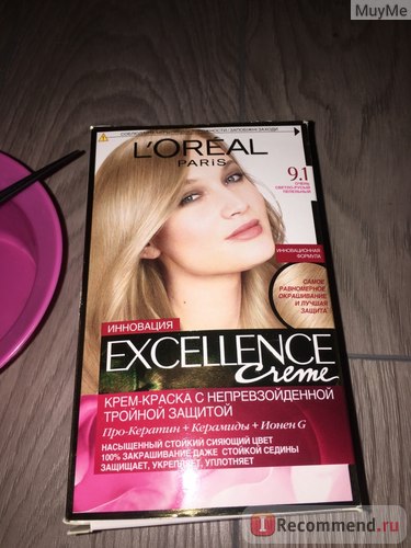 Фарба для волосся l oreal excellence creme стійка - «9