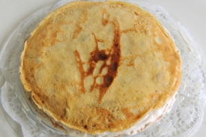 Krepvil - részletes recept fotó (francia palacsinta torta tejszínnel 3 típusú - egyszerű receptet (porított vaníliás cukor) Krepvil - részletes recept fotó (francia palacsinta torta tejszínnel 3 típusú - egyszerű receptek