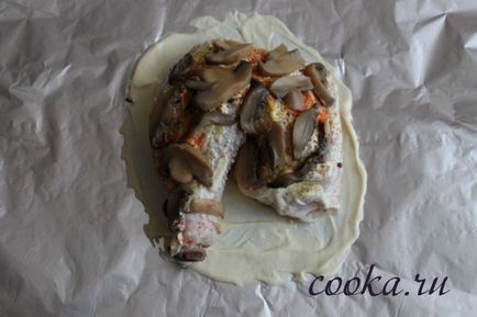 Csirkecomb sült fólia gombával - női közösség (fűszerek) Csirkecomb sült fólia gombával - a női közösség