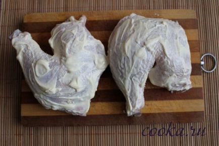 Csirkecomb sült fólia gombával - női közösség (gomba) Csirkecomb sült fólia gombával - a női közösség