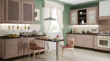 Bucătării cu patină (39 fotografii) Cum să creați un design de cameră de bucătărie cu fildeș, MDF, Cremona,