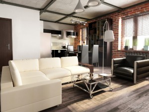 Apartament mic în stil loft