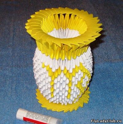 Moduláris origami váza