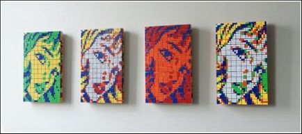 Мозаїка з кубиків рубика незвичайні картини студії cube works
