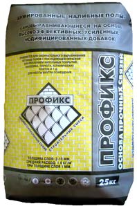 Наливні (армовані) самовирівнюючі підлоги Профікс 25 кг - технічні характеристики