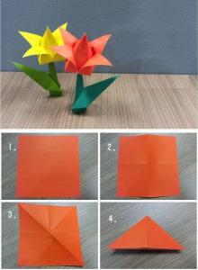 Origami flori fotografie lecție cum să adune un buchet în conformitate cu schema