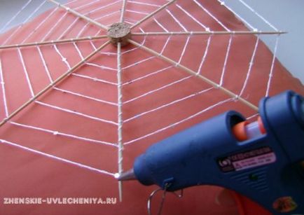 Pókháló pók gesztenye és szitakötők természetes anyagokból készült saját kezűleg
