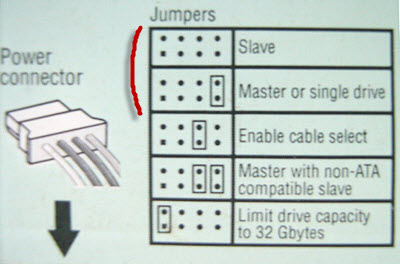 Jumpers pe hard disk