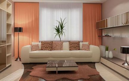 Цвітіння вітальня, колір персика в інтер'єрі, дизайн, все про дизайн та ремонт будинку