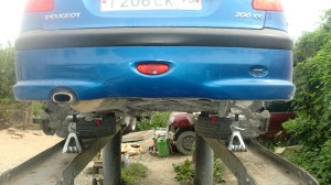 Peugeot 206 înlocuirea rulmenților din spate, repararea auto