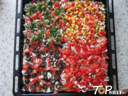 Pizza vágások (vágás) Vegyes pizza
