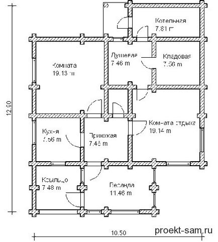 Structura unei case cu un singur nivel este de 10x10, 9x9, 6x9, 8x10, 10x12, 12x12, 8x12