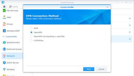 Suportul pentru configurarea nasului Synology