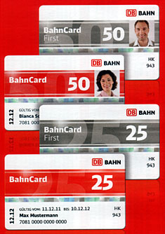 Cu trenul pe Germania - carduri cu discount bahncard - serviciu de polarizare