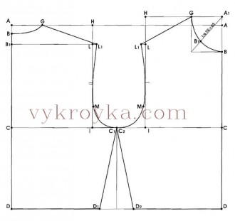 Construirea bazei corsetului fără buzunare pentru dimensiunile 40-48