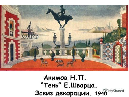 Előadás Evgeny Shvarts árnyék (Eugene) Előadás Evgeny Shvarts árnyék