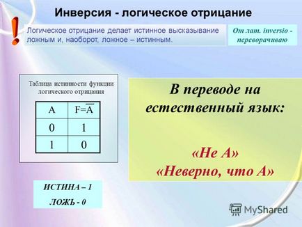 Prezentare pe tema construirii tabelelor de adevăr în foaia de calcul Excel