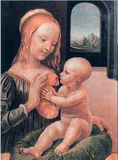 Despre sigilii Leonardo da Vinci și fals - Madonna - sol omnibus lucet