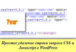 Ștergeți cu ușurință șirul de interogări css și javascript în wordpress