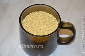 Millet kása a sütőben (köles gabona tej) Millet kása kemencében