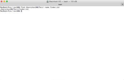Lucrăm în terminalul mac os x