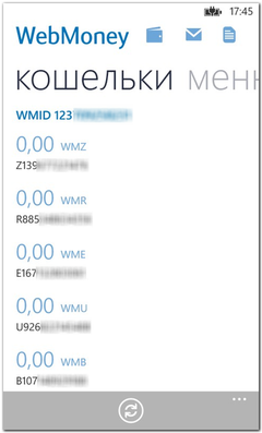 Regisztráció WM Keeper mobil Windows Phone - WebMoney wiki