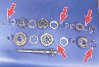 Javítása a másodlagos tengely a sebességváltó egy autó VAZ 2108, VAZ 2109, VAZ 21099