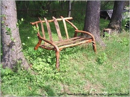 Mobilier de grădină realizat din materiale naturale cu mâini proprii, 6 hectare