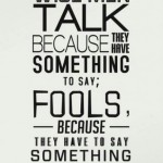 Say, speak, talk, tell