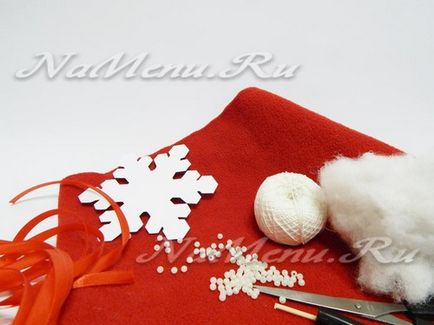Fulg de zăpadă din material textil cu propriile clase de mână cu fotografie