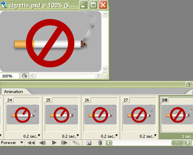 Створюємо анімацію сигарети, знак no smoking в уроці фотошопу - mega obzor