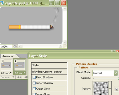 Készítsen animációk cigaretta, tilos a dohányzás jel Photoshop bemutató - mega obzor