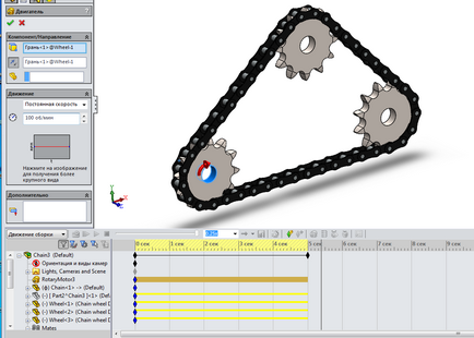 Animáció létrehozása lánc átviteli SolidWorks CAD-Journal
